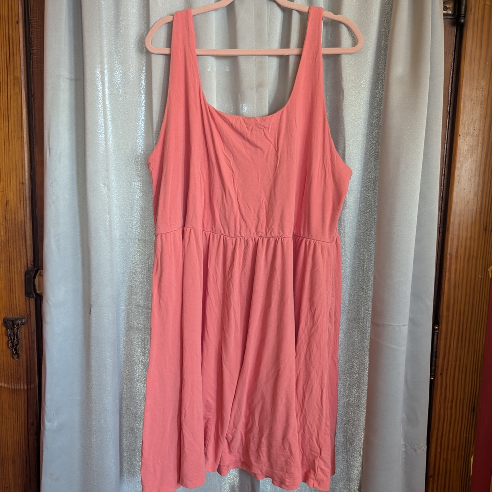 a new day Coral Sleeveless Midi Dress